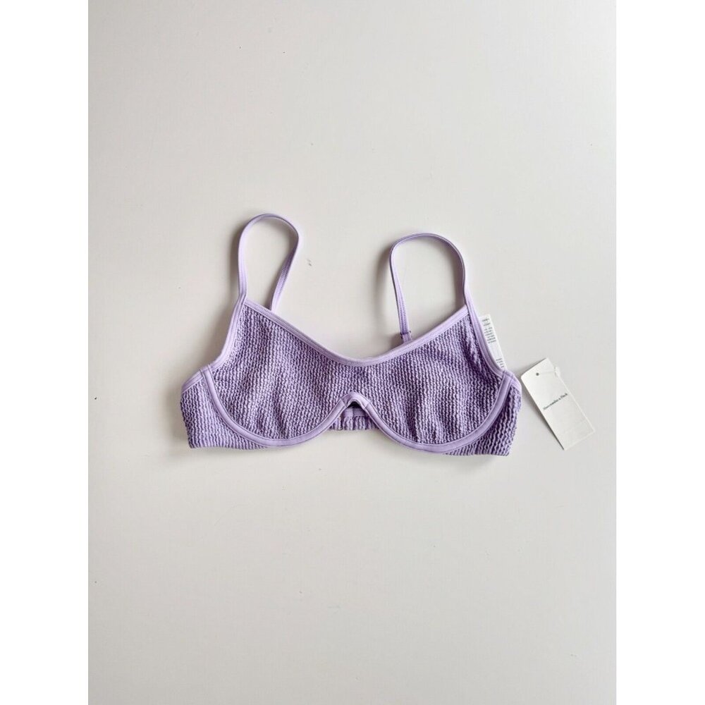 NWT ABERCROMBIE & FITCH Continuous Underwire Lilac Purple Bikini Top, Size S - Picture 2 of 10